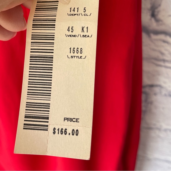 EN FRANCAIS by Huey Waltzer NWT Red Off the Shoulder Cocktail Vntg Dress size 10 - Picture 5 of 7